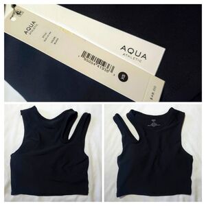 Aqua Cold Shoulder Sports Bra